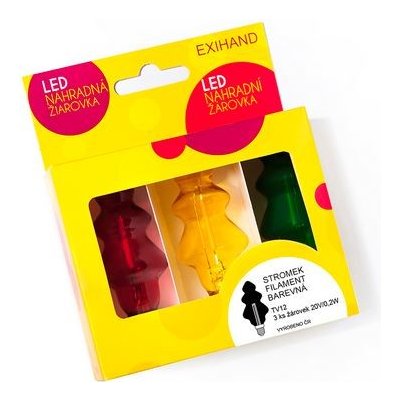 Exihand FILAMENT 184100.FIL.B Blistr Stromek barevný 3 žárovky 20V ,02W – Zbozi.Blesk.cz