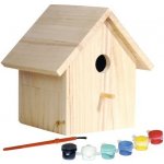 Dobar Dřevěná ptačí budka k dozdobení 17,5 x 15,5 x 20,5 cm – Sleviste.cz