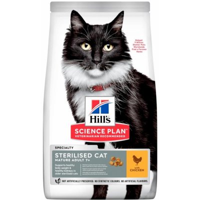 Hill's Feline Mature Adult 7+ Sterilised Cat Chicken 3 kg – Zboží Mobilmania