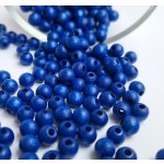 Detoa dřevěné korálky tmavě modré 6 mm 10 ks – Zboží Mobilmania