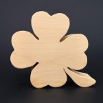 Amadea dřevěná dekorace čtyřlístek masivní dřevo 10x9 cm – Sleviste.cz