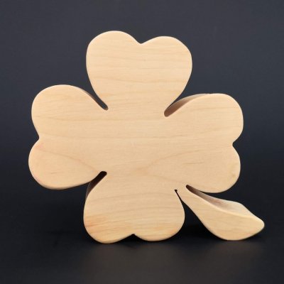 Amadea dřevěná dekorace čtyřlístek masivní dřevo 10x9 cm – Sleviste.cz