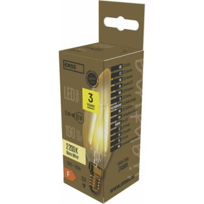 Emos LED žárovka Vintage Candle 2W E14 Teplá bílá+ – Hledejceny.cz