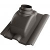 Střešní krytiny Betonpres Exclusiv taška prostupová pro turbokotel 100-125 mm Břidlicově černá