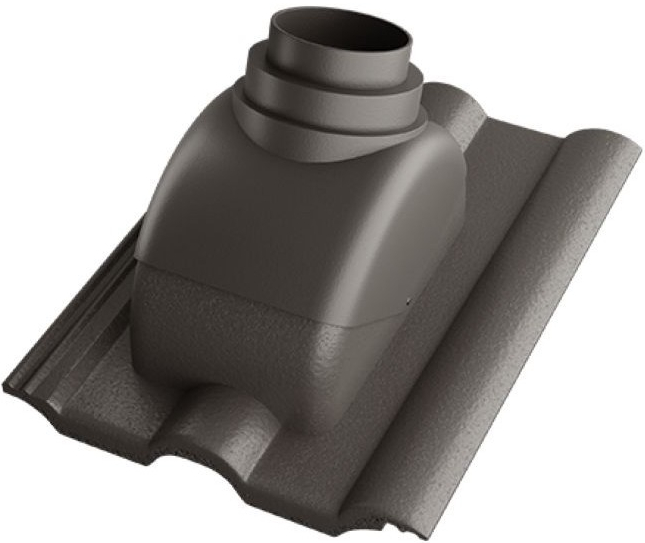Betonpres Exclusiv taška prostupová pro turbokotel 100-125 mm Břidlicově černá