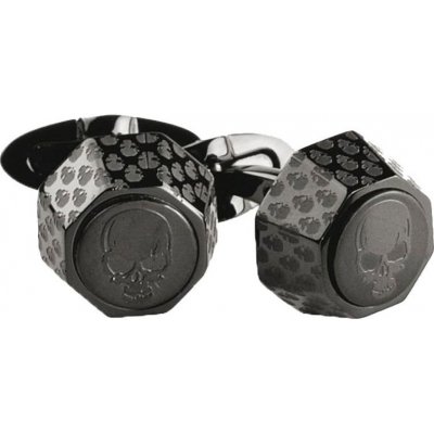 Montegrappa manžetové knoflíčky s lebkou ve tvaru osmiúhelníku – Zboží Dáma