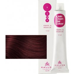 Kallos KJMN s keratinem a arganovým olejem 6.45 Dark CopperMahogany Blond Cream Hair Colour 1:1.5 100 ml