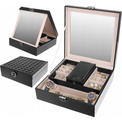 Beautylushh 8898 šperkovnice se zrcadlem černá – Hledejceny.cz