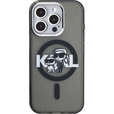 Karl Lagerfeld IML Glitter Karl and Choupette Sketch třpytivý kryt s MagSafe pro iPhone 15 Pro Max - šedý 57983125041 – Zboží Mobilmania
