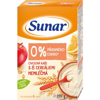 SUNAR ovocná s 8 cereáliemi 220 g