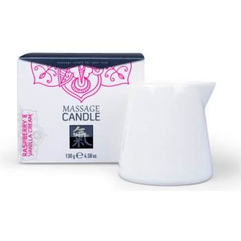 Shiatsu Massage Candle Raspberry & Vanilla Cream 130ml