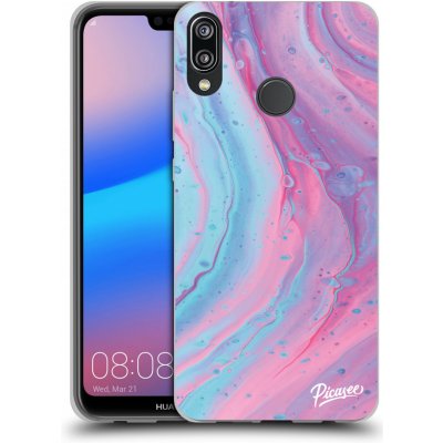 Pouzdro Picasee silikonové Huawei P20 Lite - Pink liquid černé – Zboží Mobilmania