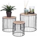 HowHomely Stojan na květiny 19/23/28 cm černá/béžová DD0552 3 ks – Zbozi.Blesk.cz