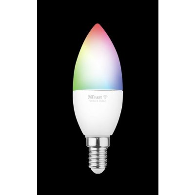 Trust Smart WiFi LED RGB&white ambience Candle E14 barevná