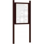 PROCITY Venkovní vitrína model 1000 9 x A4, hnědá, včetně sloupků | Zboží Auto