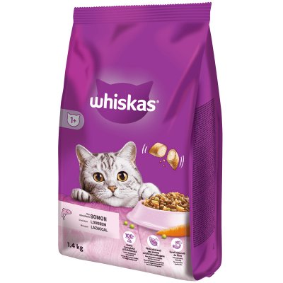 Whiskas Dry s lososem 1,4 kg