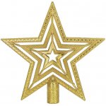 SPRINGOS Hvězda na vánoční stromeček 15 cm zlatá – Zboží Dáma