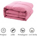 Polštáře a peřiny.cz Péřová přikrývka Classic Růžová 140x220 – Sleviste.cz