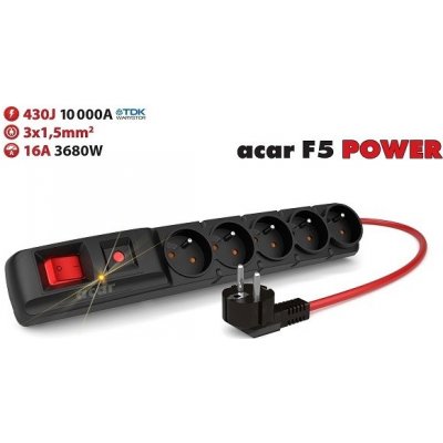 Premiumcord Acar F5, ppacarf5-3power – Zboží Živě