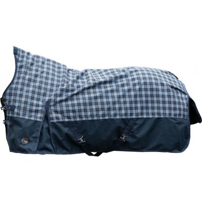 HKM Deka výběhová Glasgow s vyšším krkem deep blue check – Sleviste.cz