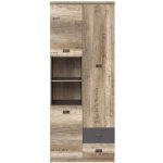 BRW Regál Malcolm REG3D2S Dub canyon monument/Šedý wolfram – Hledejceny.cz