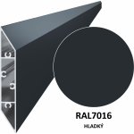Profil 108x16mm, L-6000mm, práškový lak, antracit RAL7016 – Sleviste.cz