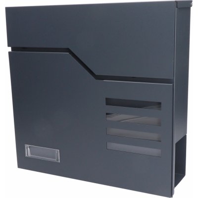 Poštovní schránka, A4, nerez AISI410 a pozink, RAL7016 – Zbozi.Blesk.cz