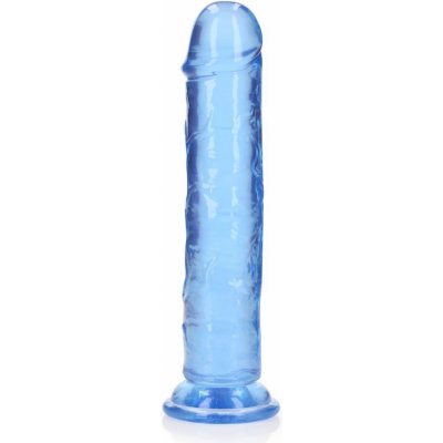 RealRock Crystal Clear Realistic 8 modré dildo s přísavkou 22 x 4 cm