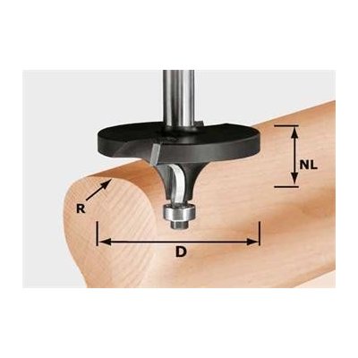 Festool HW R16/D64/26 S12 Zaoblovací fréza HW stopka 12 mm 492710 – Zboží Dáma
