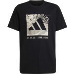 adidas camo logo tee Chlapecké triko černá – Zboží Dáma