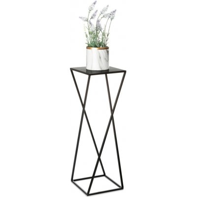 HowHomely STOJAN NA KVĚTINÁČ LOFT4 70x24x24 cm ČERNÁ – Zbozi.Blesk.cz
