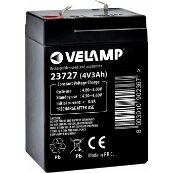 VELAMP 1x olověný 4V / 3Ah dobíjecí akumulátor 23727