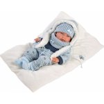 Llorens NEW BORN CHLAPEČEK - realistická panenka miminko s celovinylovým tělem - 40 cm – Hledejceny.cz