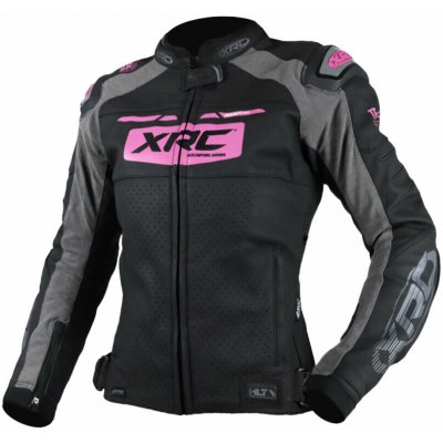 XRC Moos 2.0 HLT ladies leather jacket blk/pink/grey – Zboží Mobilmania