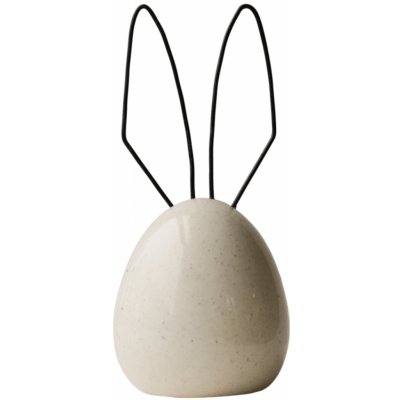 DBKD Velikonoční dekorace Hare Vanilla 18 cm, krémová barva, keramika – Zboží Mobilmania
