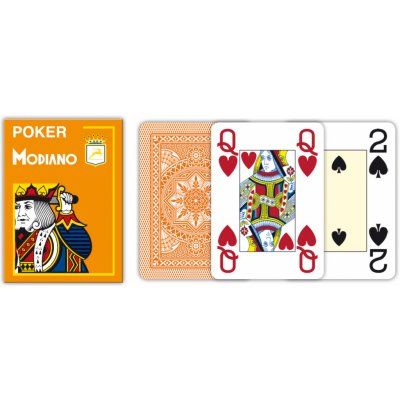 Modiano Texas Poker Size 4 Jumbo Index Profi plastové oranžová – Zboží Mobilmania