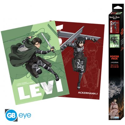 ATTACK ON TITAN - Set 2 Posters Chibi 52 x 38 cm - Set 1, GBYDCO054 – Zboží Dáma