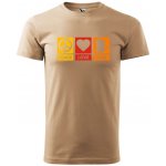 Dobrý Triko pánské tričko Peace Love beer Písková – Hledejceny.cz
