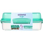 Sistema Dělený svačinový box To Go LunchStack Rectangle 1,8 l zelená – Zboží Dáma