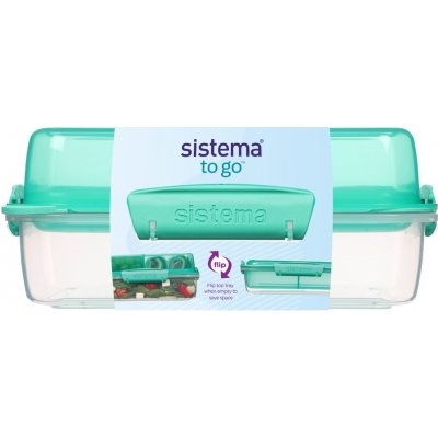 Sistema Dělený svačinový box To Go LunchStack Rectangle 1,8 l zelená – Zboží Dáma