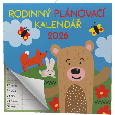 Nástěnný Baloušek čtvercový Rodinný plánovací 2026 – Sleviste.cz