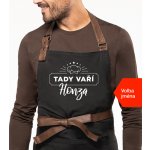 Kariban Zástěra pro muže se jménem Exclusive Tady vaří.. Černá Black – Hledejceny.cz
