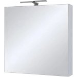 A - Interiéry Skříňka zrcadlová Argos 60 bílá, lesk, LED osv. chrom, 60x65x13,8 – Hledejceny.cz