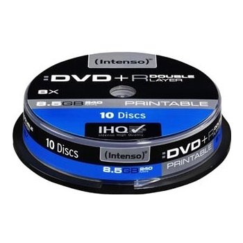 Intenso DVD+R DL 8,5GB 8x, printable, cakebox, 10ks (4381142)