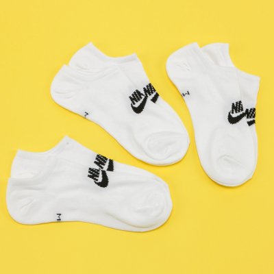 Nike Sportswear Everyday Essential No Show Socks White Black – Zboží Mobilmania