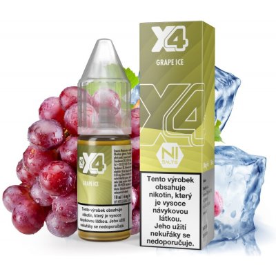 X4 Bar Juice Grape Ice 10 ml 10 mg – Zboží Dáma