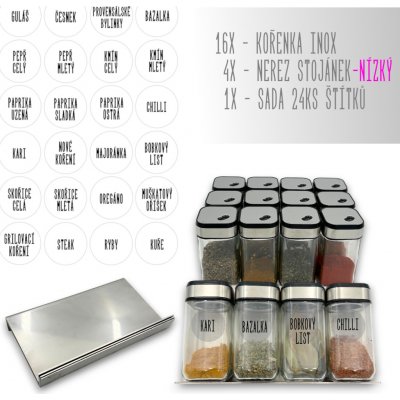 usporadejto.cz Sada kořenek INOX 100 ml 16 ks – Zbozi.Blesk.cz