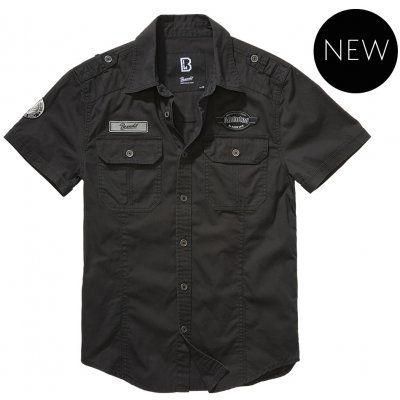 Brandit košile Luis Vintage shirt short sleeve černá – Zboží Mobilmania