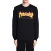 Pánské Tričko Thrasher Flame Long Sleeve černá