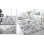 Divio Plyšový koberec - Ombre Stříbrný Velikost: 80x150 cm – Zboží Mobilmania